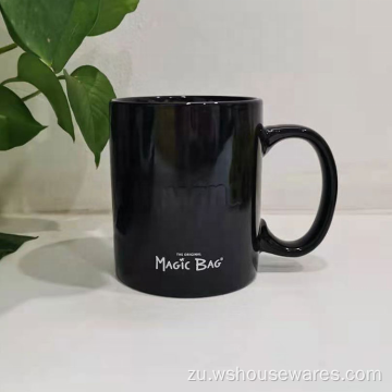 I-Wholesale 12oz White Black 7102 Mugs eyenziwe ngezifiso